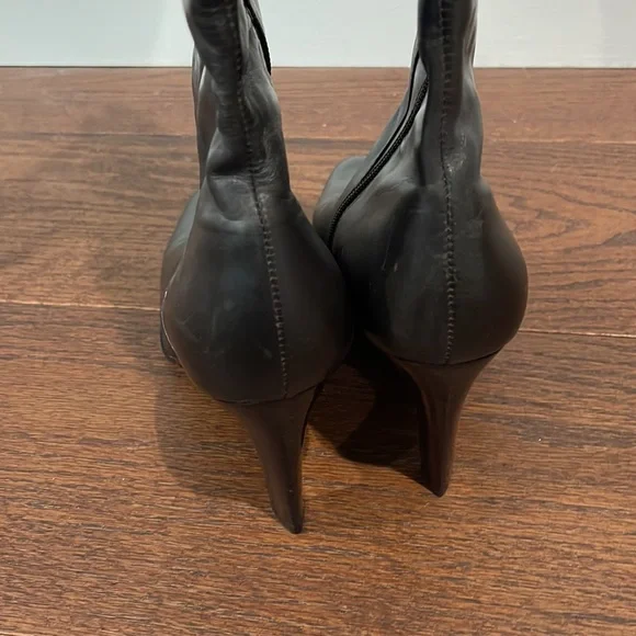 New York Transit Dark Brown Leather Boots Size 9 - Picture 6 of 7